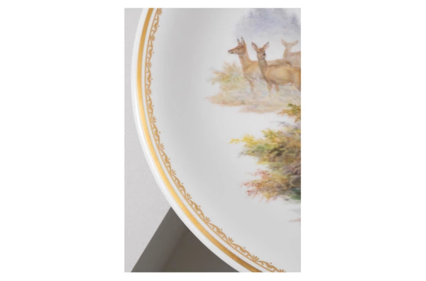 Тарелка настенная Meissen Дикая природа по эскизам Ридингера 31 см, фарфор