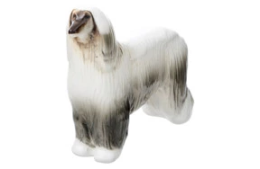 Скульптура ИФЗ Афганская борзая, серый, фарфор твердый