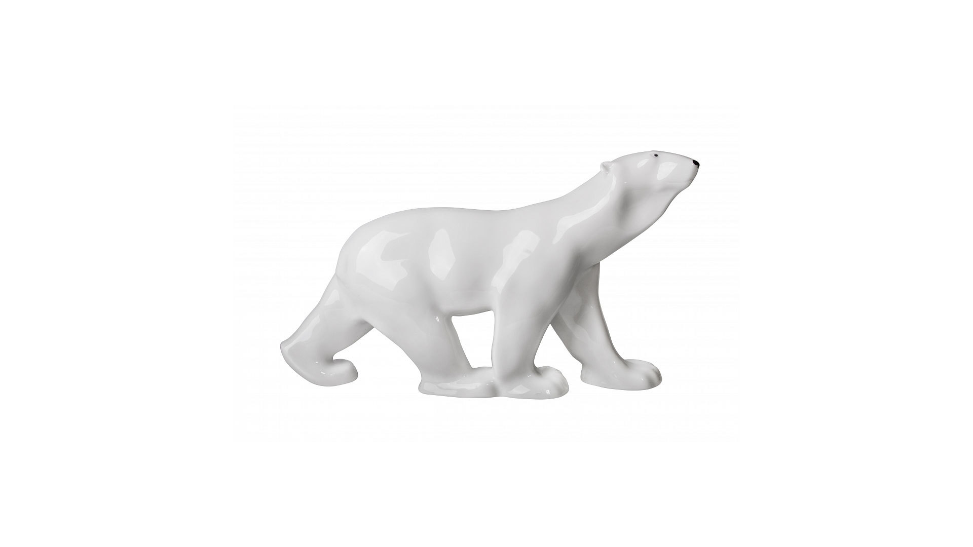 Скульптура ИФЗ Медведь идущий, фарфор твердый