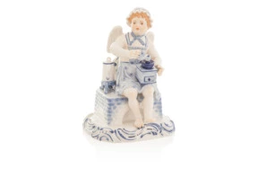 Фигурка Meissen 14см Ангел с кофемолкой (Эрнст Август Лейтериц, 1876г.)