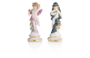 Набор фигурок Meissen 17 см День и 18 см Ночь, Генрих Швабе, 1880-1882
