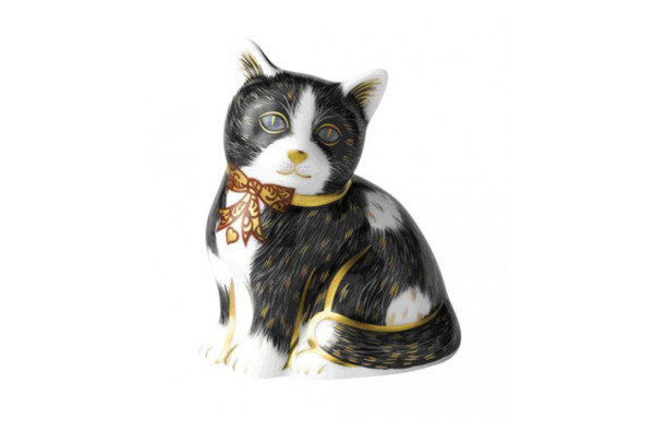 Пресс-папье Royal Crown Derby Черно-белый котенок 8см