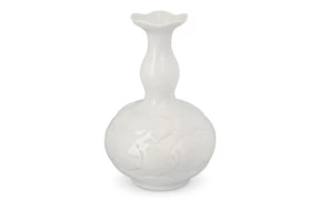 Ваза Meissen 19 см с лепестками, белая