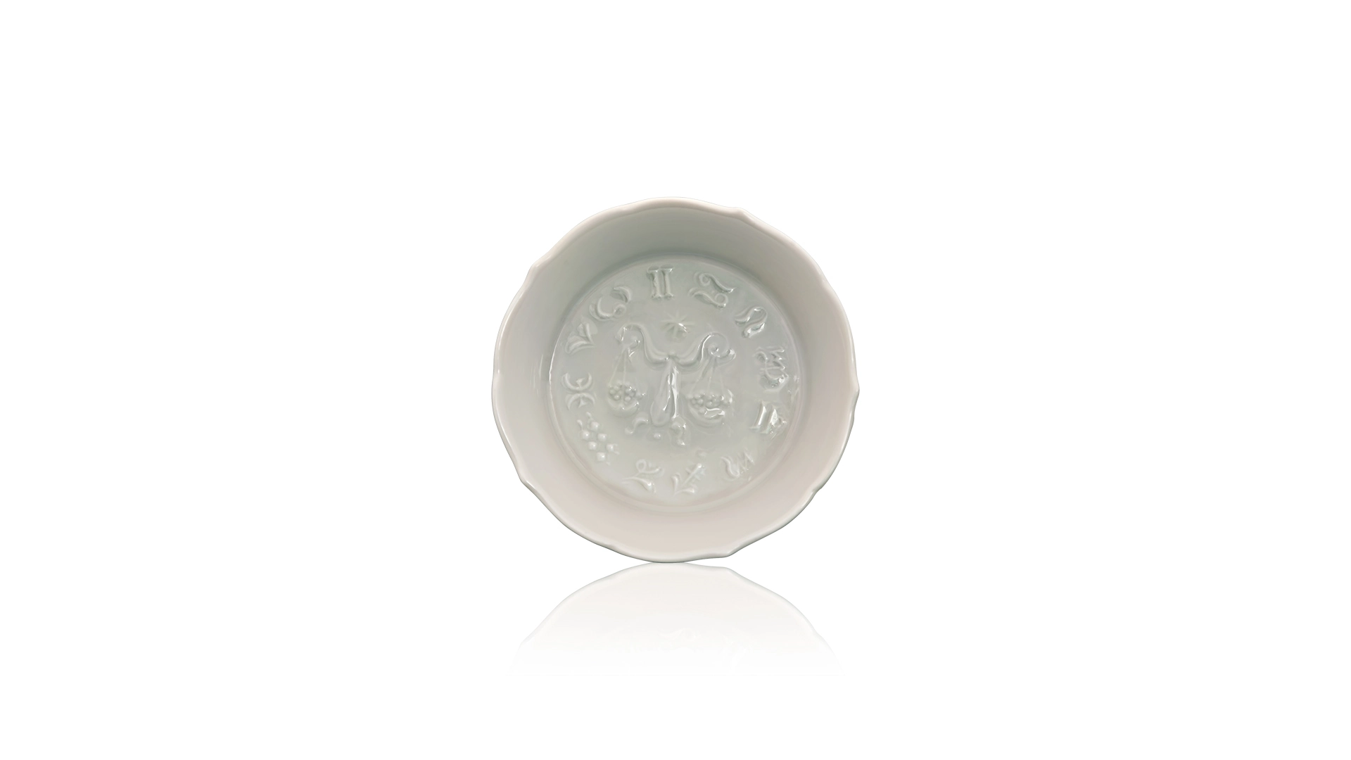 Розетка Meissen 8 см Весы, белая