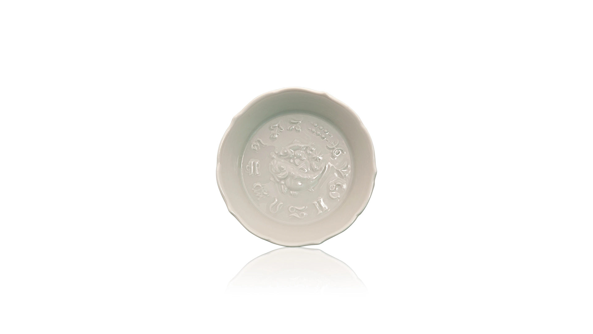 Розетка Meissen 8 см Рыбы, белая