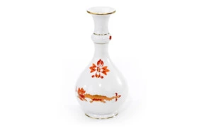 Ваза Meissen 16 см Красный Дракон, золотой кант