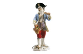 Фигурка Meissen 15,5 см Мальчик с корзинкой и мотыгой, И-ИКэндлер,1740г, пара к 60321