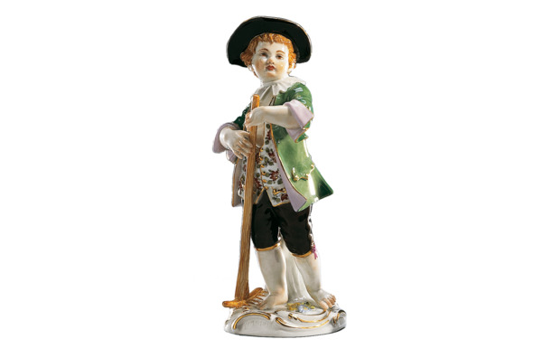 Фигурка Meissen 15,5 см Мальчик с граблями, И-ИКэндлер,1740г, пара к 60319
