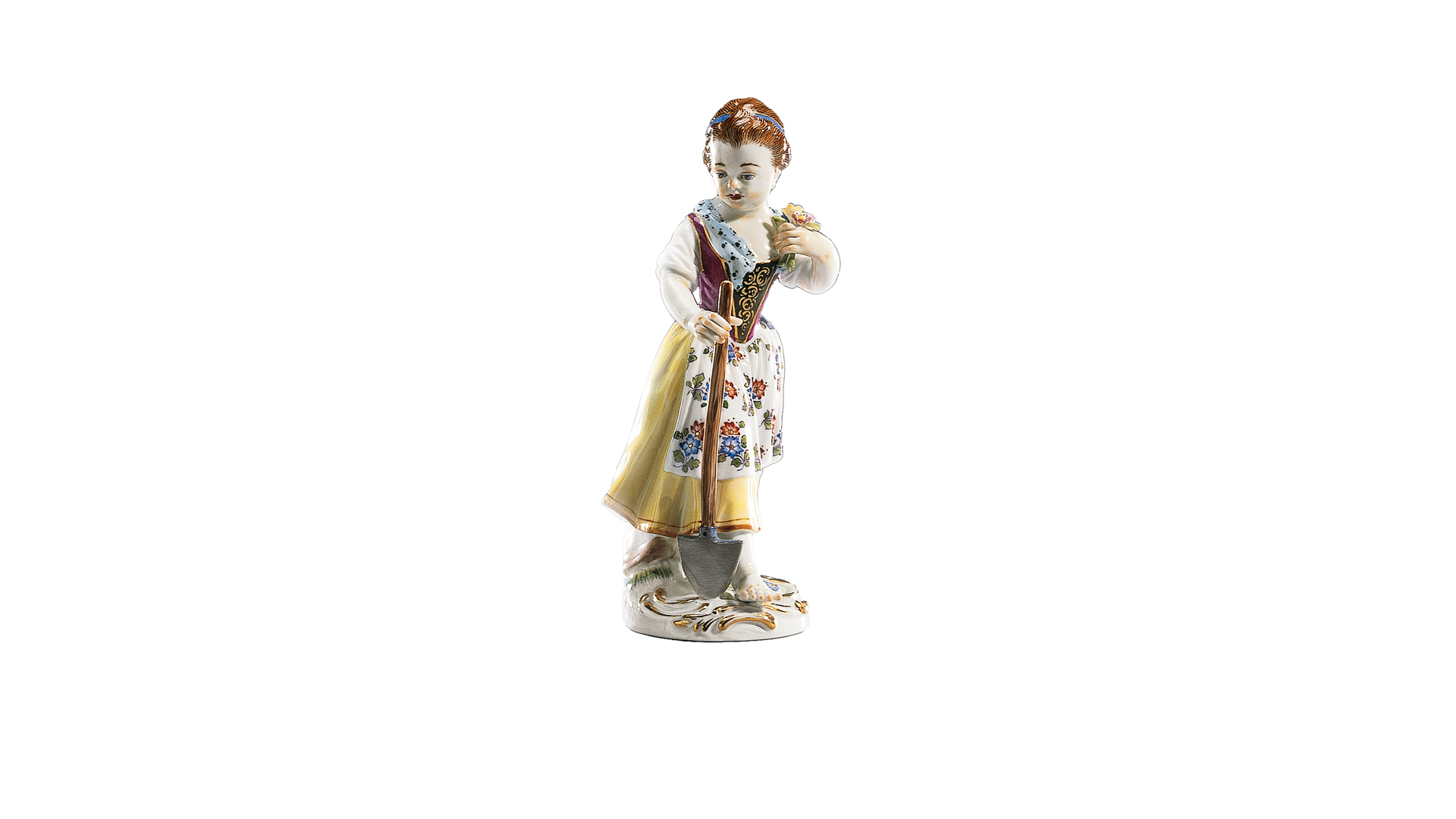 Фигурка Meissen 15,5 см Девочка с лопатой, И-ИКэндлер,1740г, пара к 60318