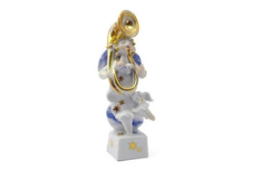 Фигурка Meissen 10 см Ангел с трубой, ПШтранг АНГЕЛЫ