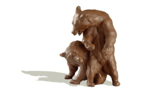 Фигурка Meissen 20 см Два медведя, Эрих Хёзель, 1905 г