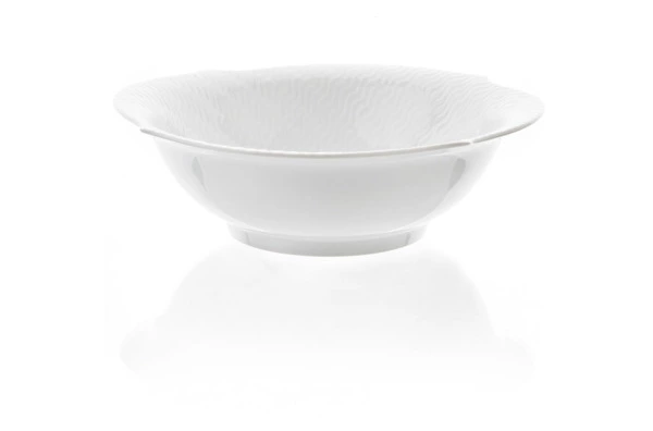 Салатник круглый Meissen Игра волн, рельеф, белый 22 см