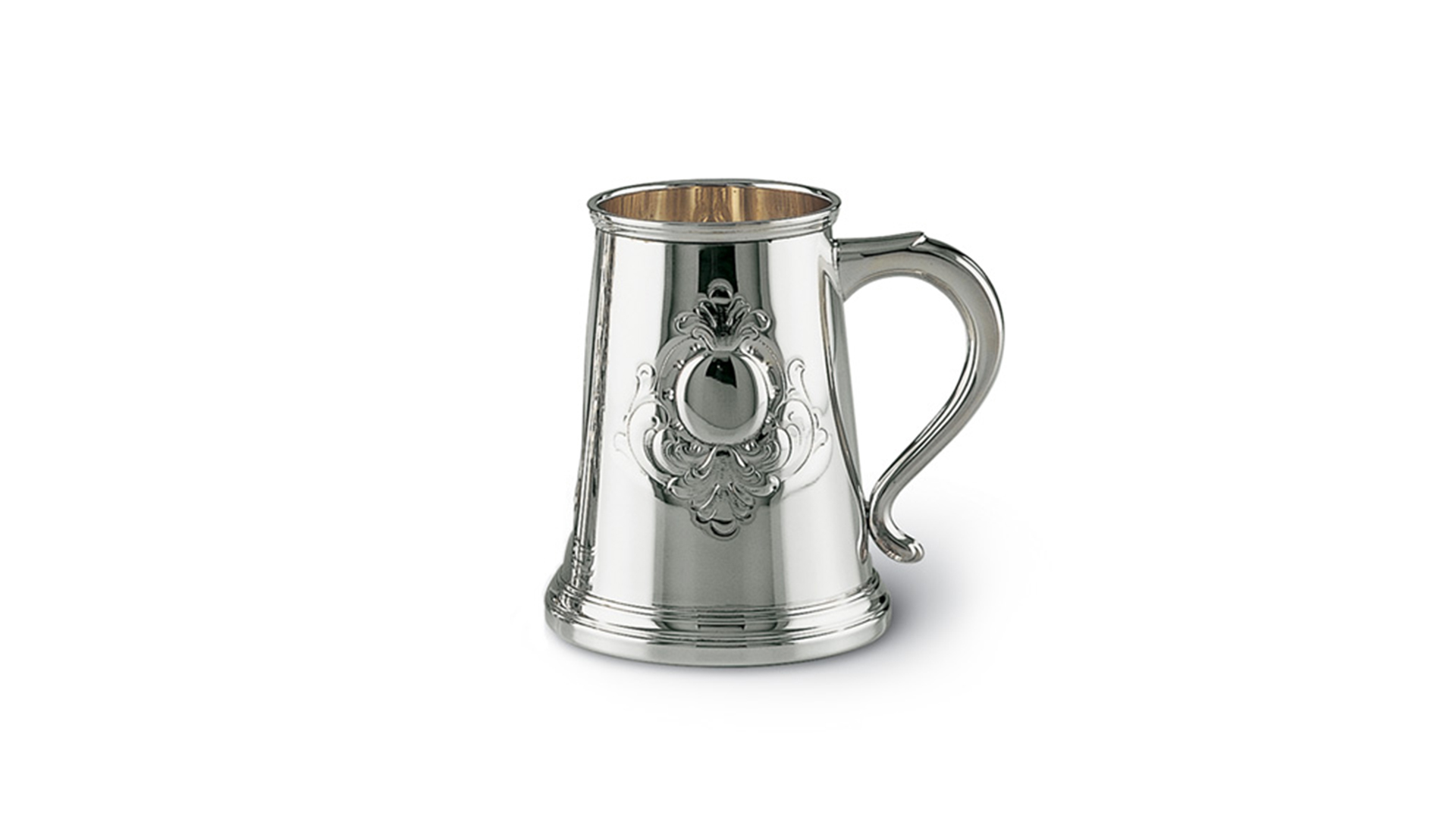 Кружка Schiavon с гравировкой бочонок 13 см, серебро 925пр