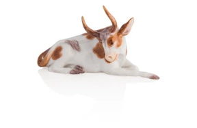 Фигурка Meissen Лежащий бык 5,5 см, фарфор