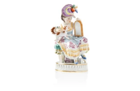 Фигурка Meissen 14 см Девочка с собакой, МВАсье, 1776 г, пара к 73408
