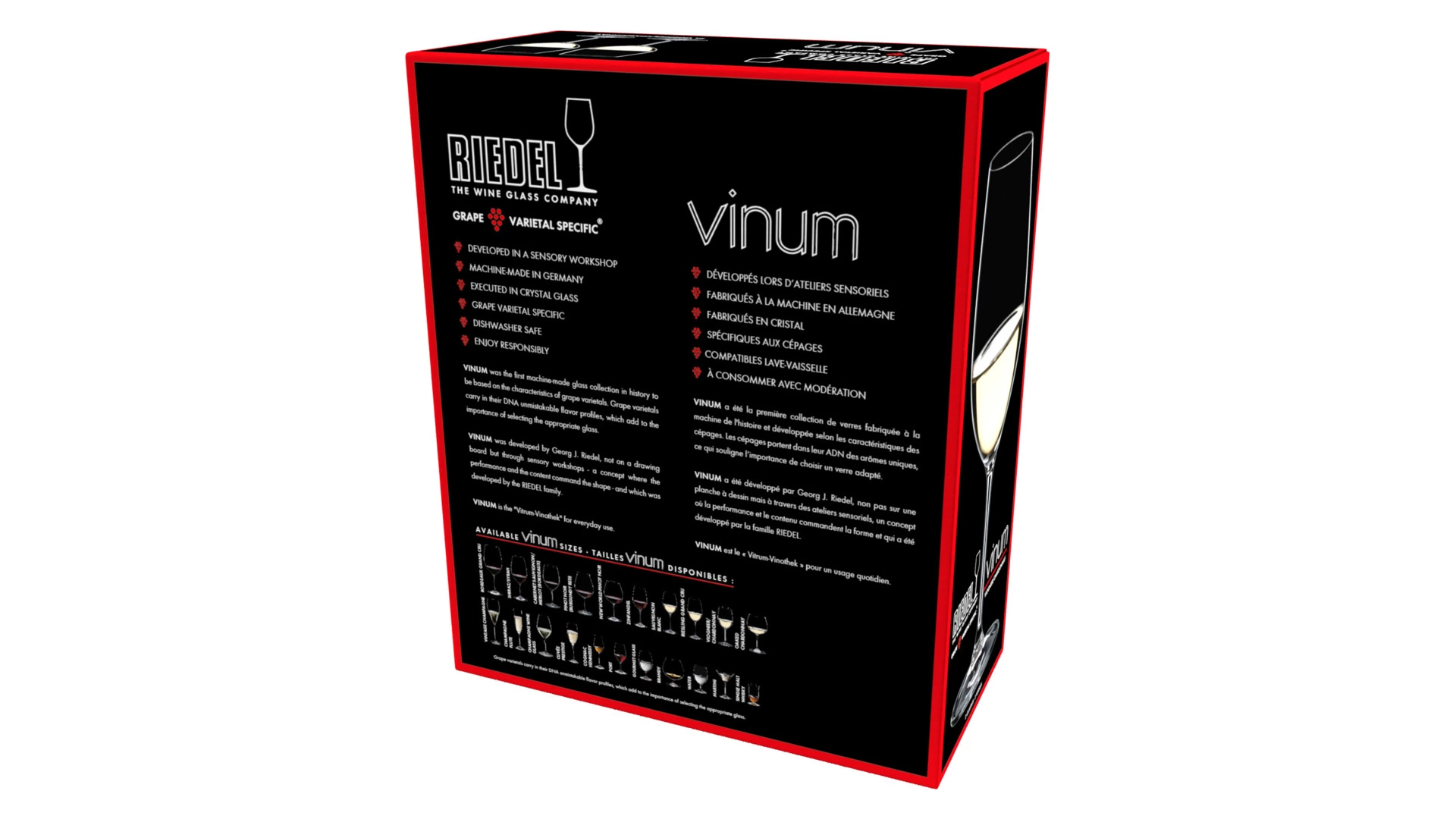 Набор бокалов для белого вина Riedel Vinum Viognier Chardonnay 370 мл, 2 шт,с текло хрустальное, п/к