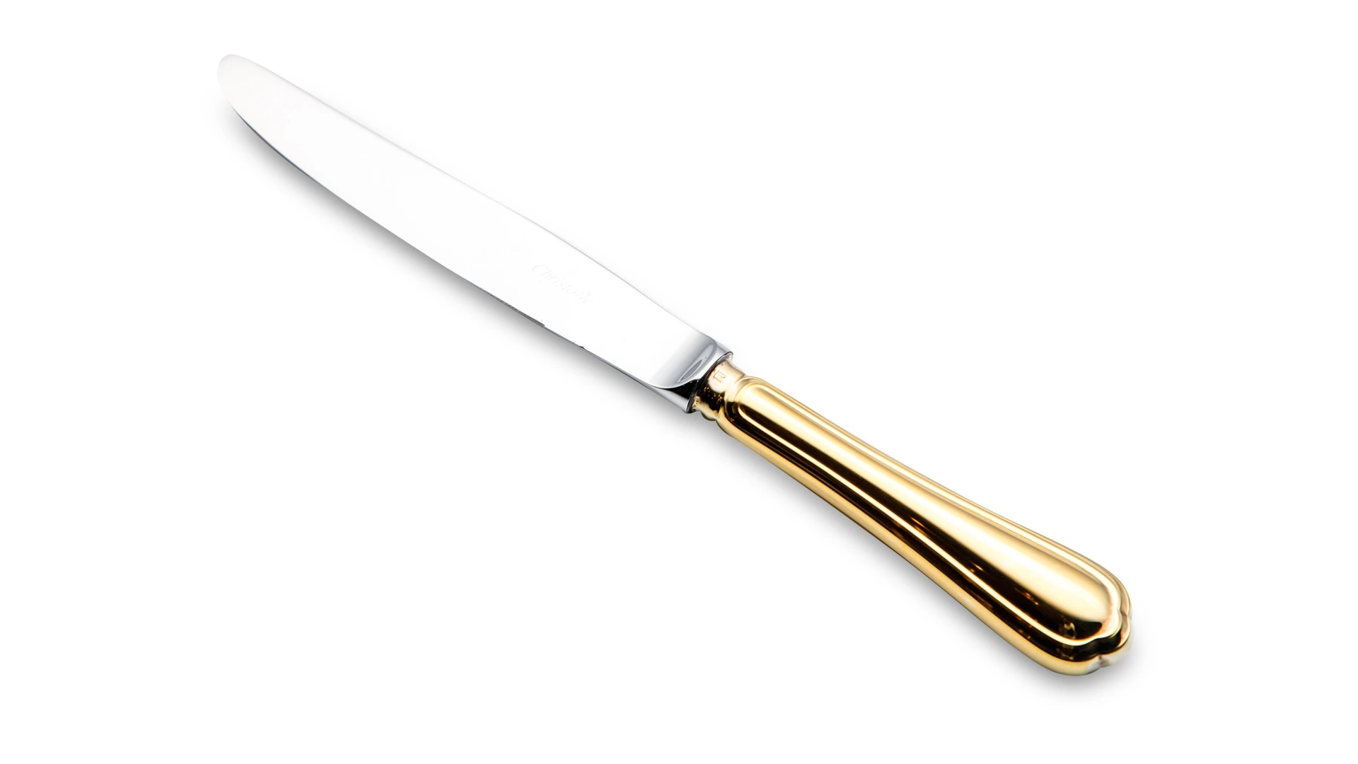 Нож столовый Christofle Спатур 25 см, посеребрение с частичной позолотой