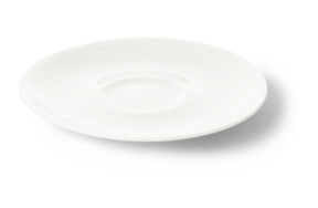 Блюдце к чашке для эспрессо Dibbern Белый декор 11 см, фарфор костяной