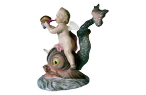 Фигурка Meissen 13,5 см Купидон на дельфине, И-ИКендлер, ИФЭберлайн, 1740 г