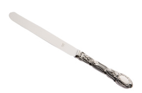 Нож столовый Odiot Мессоне 26,2 см, серебро 925