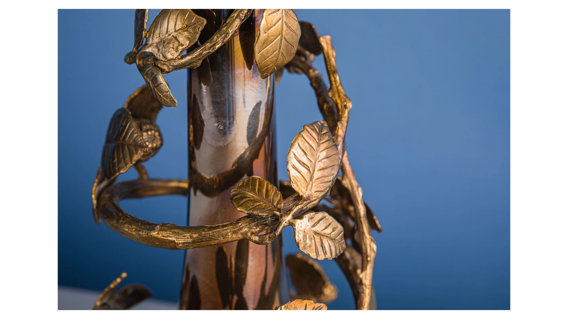 Подсвечник Odiot Золотая ягода 29 см, серебро 925 с позолотой