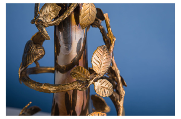 Подсвечник Odiot Золотая ягода 29 см, серебро 925 с позолотой