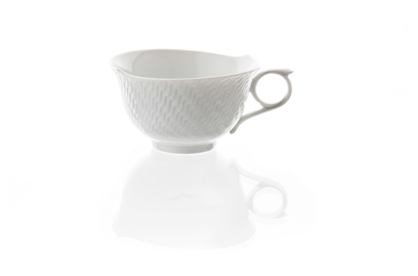 Чашка чайная Meissen 170мл Игра волн, рельеф, белый