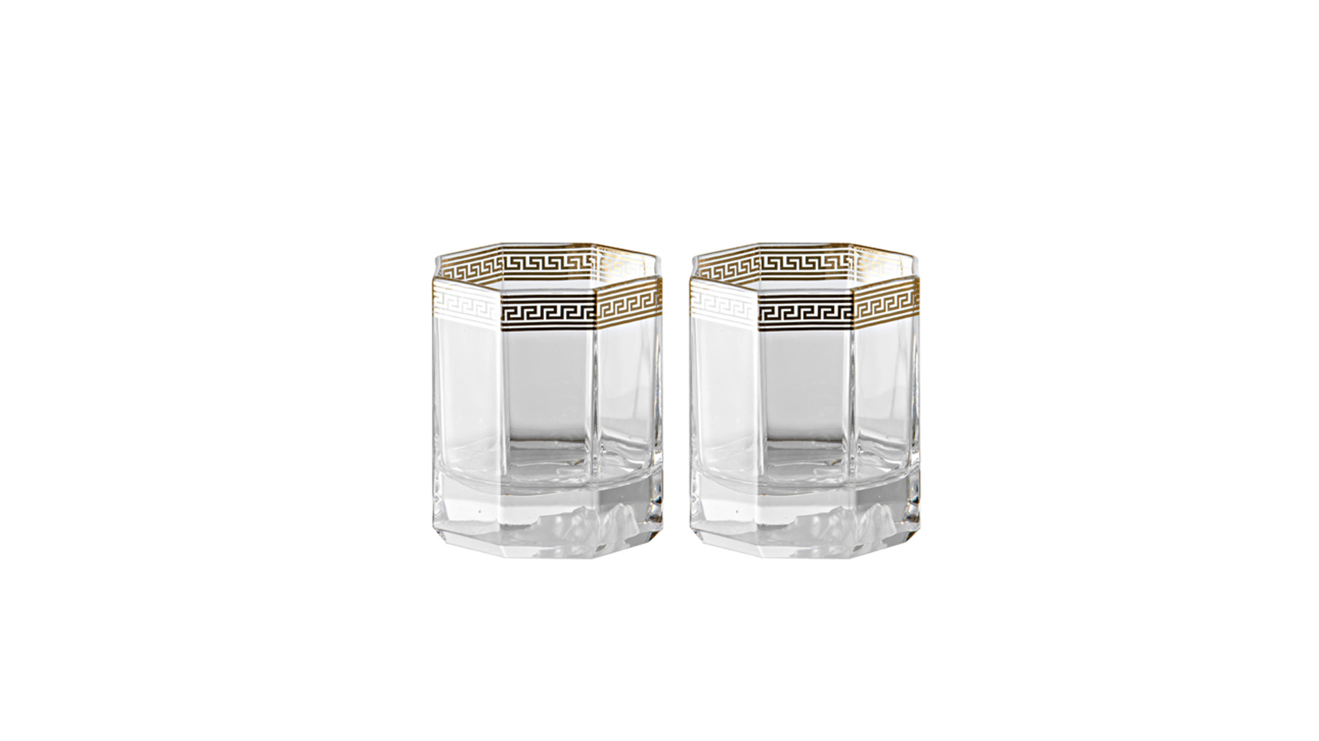 Набор стаканов для виски Rosenthal Versace Золотая Медуза 170 мл, стекло, 2 шт