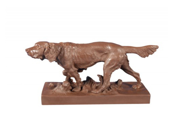 Фигурка Meissen 10 см Легавая собака, Отто Ярл, 1904г