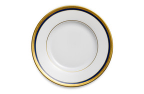 Тарелка десертная 16см Живерни, синяя, матовое золото