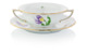 Чашка суповая с блюдцем Herend 360 мл Китти, фиолетовая