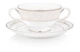 Чашка суповая с блюдцем Noritake Монтвейл Платиновый кант 210 мл
