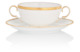 Чашка суповая с блюдцем Noritake Рочель Золотой кант 210 мл