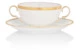 Чашка суповая с блюдцем Noritake Рочель Золотой кант 210 мл