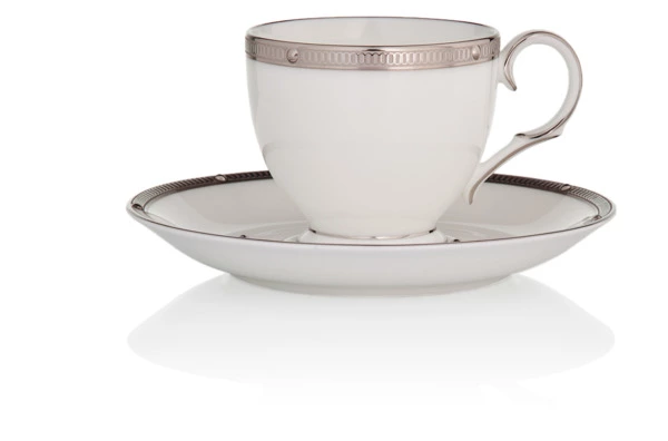 Чашка кофейная с блюдцем Noritake Рочель Платиновый кант 90 мл