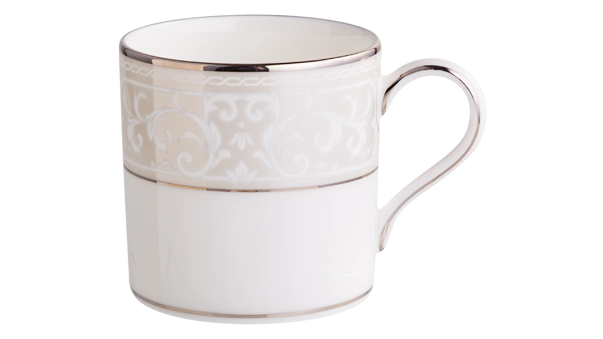 Чашка кофейная с блюдцем Noritake Монтвейл Платиновый кант 90 мл