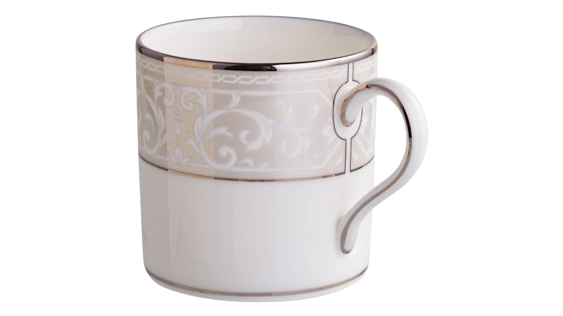 Чашка кофейная с блюдцем Noritake Монтвейл Платиновый кант 90 мл