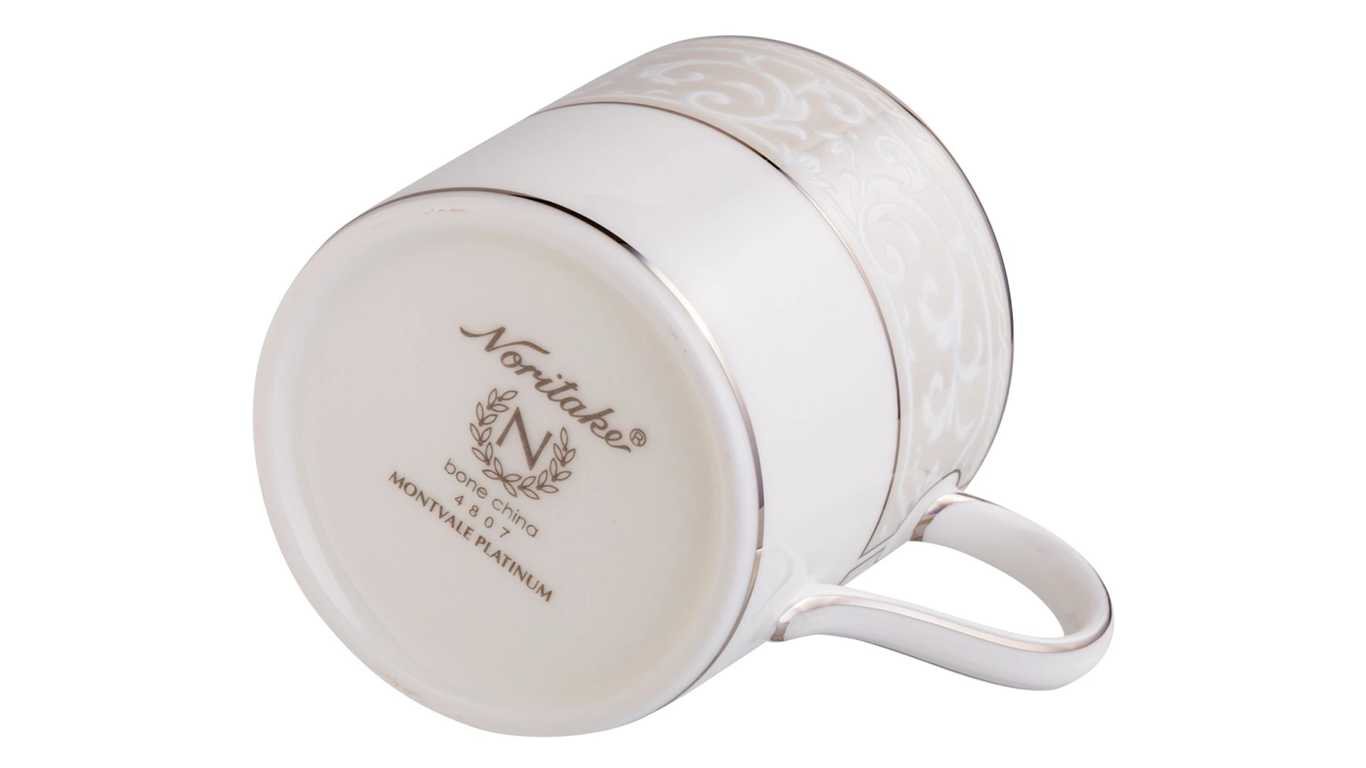 Чашка кофейная с блюдцем Noritake Монтвейл Платиновый кант 90 мл