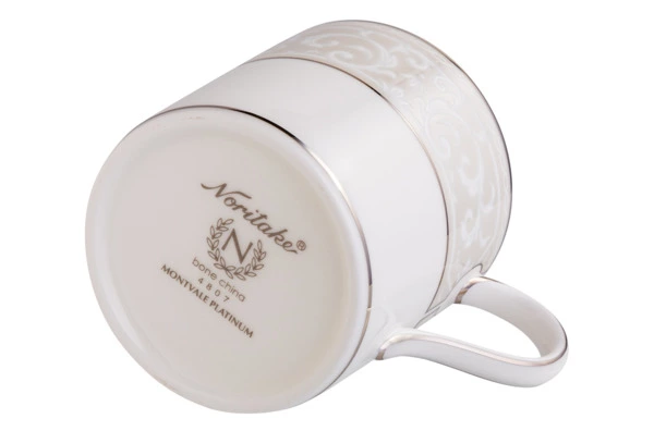 Чашка кофейная с блюдцем Noritake Монтвейл Платиновый кант 90 мл
