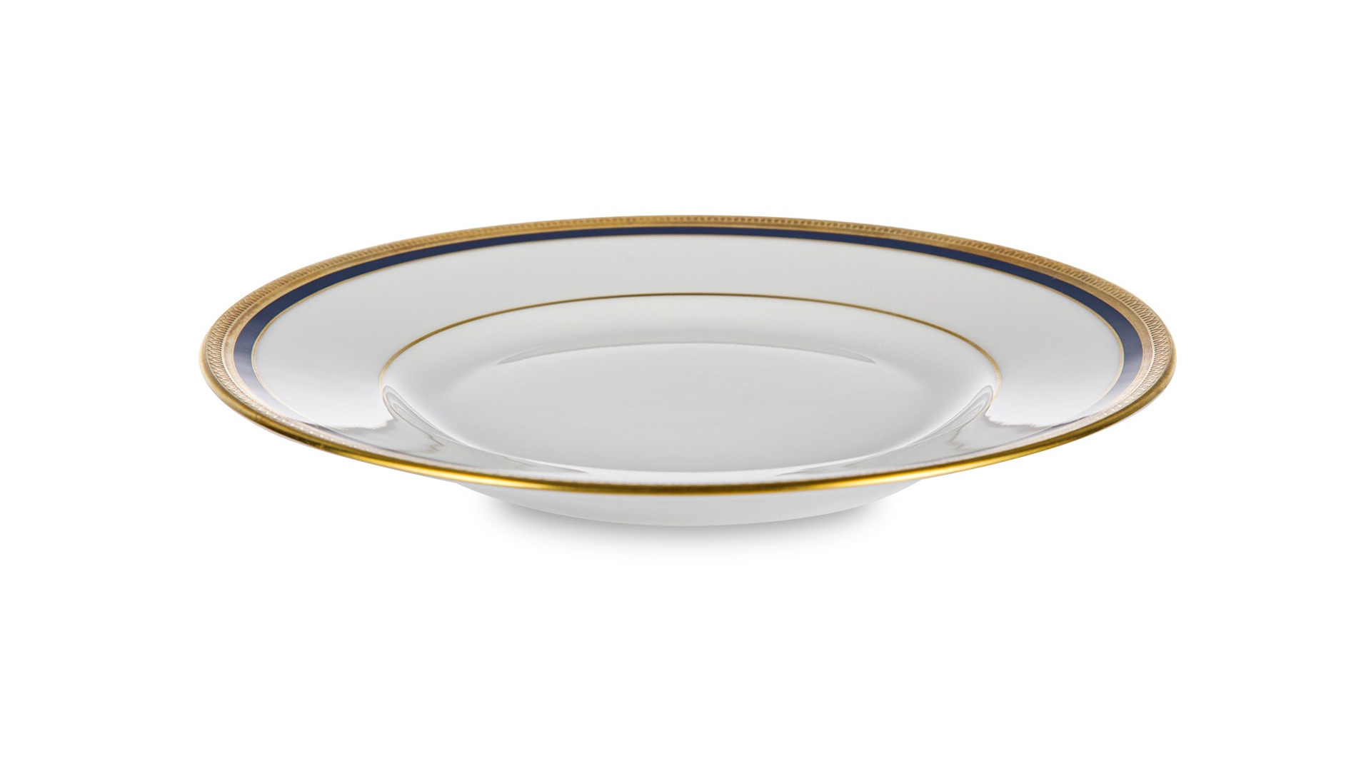 Тарелка пирожковая J.Seignolles Живерни 16,5 см, синяя, матовое золото