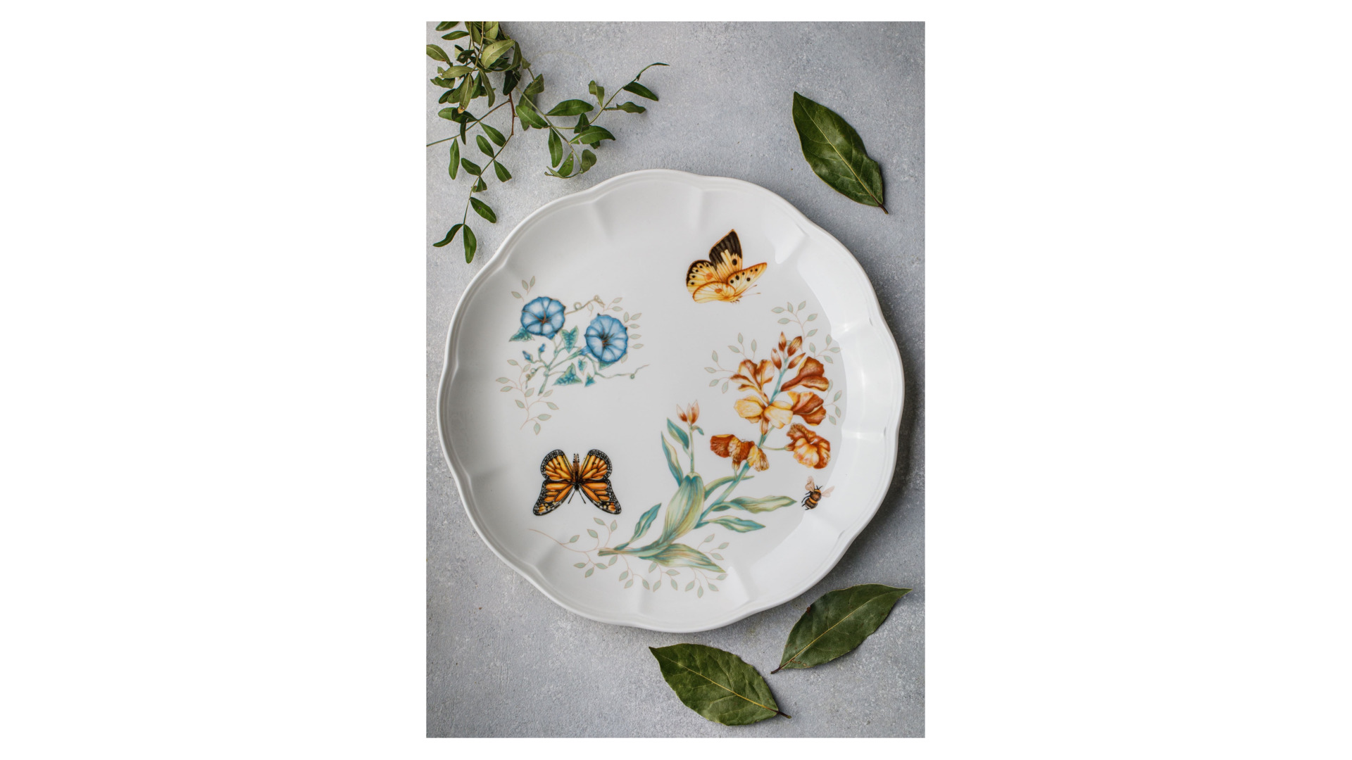 Тарелка обеденная Lenox Бабочки на лугу Бабочка-Монарх 27,5 см