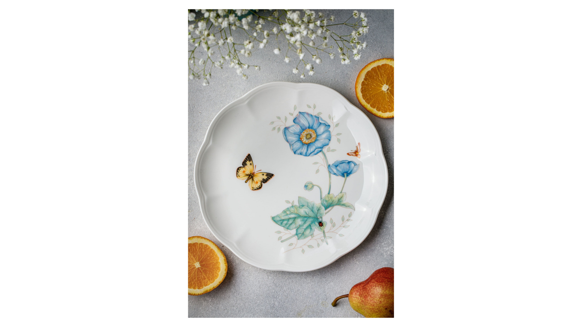 Тарелка акцентная Lenox Бабочки на лугуБабочка-Монарх 23 см