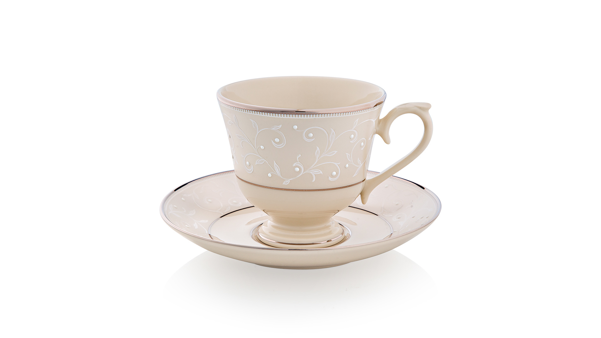 Чашка чайно-кофейная с блюдцем Lenox Чистый жемчуг 180 мл