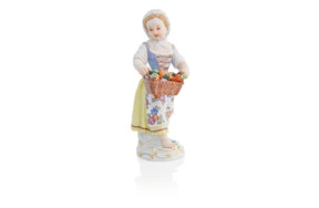 Фигурка Meissen 12,5 см Девочка с корзинкой, И-ИКэндлер,1740г, пара к 60350