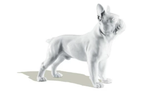 Фигурка Meissen 16 см Бульдог, Рудольф Ребейль, 1954г