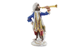 Фигурка Meissen 14 см Трубач Обезьяний оркестр