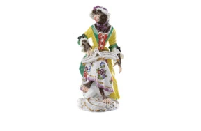 Фигурка Meissen 13 см Певица Обезьяний оркестр