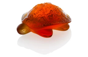 Фигурка Lalique Черепаха, хрусталь, коричневый