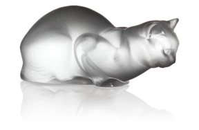 Фигурка Lalique Кошка лежащая, хрусталь