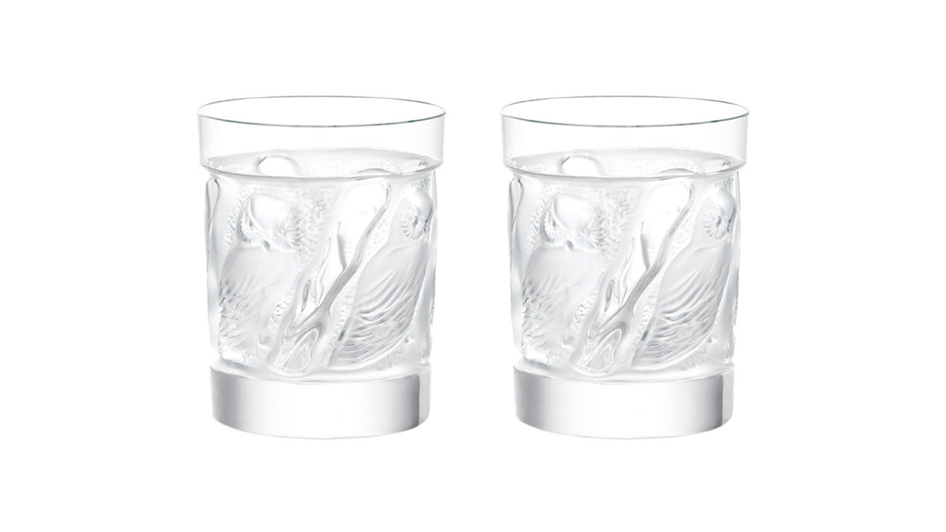 Набор стаканов для виски Lalique Совы, 2 шт, хрусталь